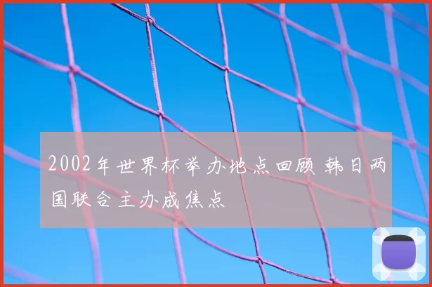 2002年世界杯举办地点回顾 韩日两国联合主办成焦点
